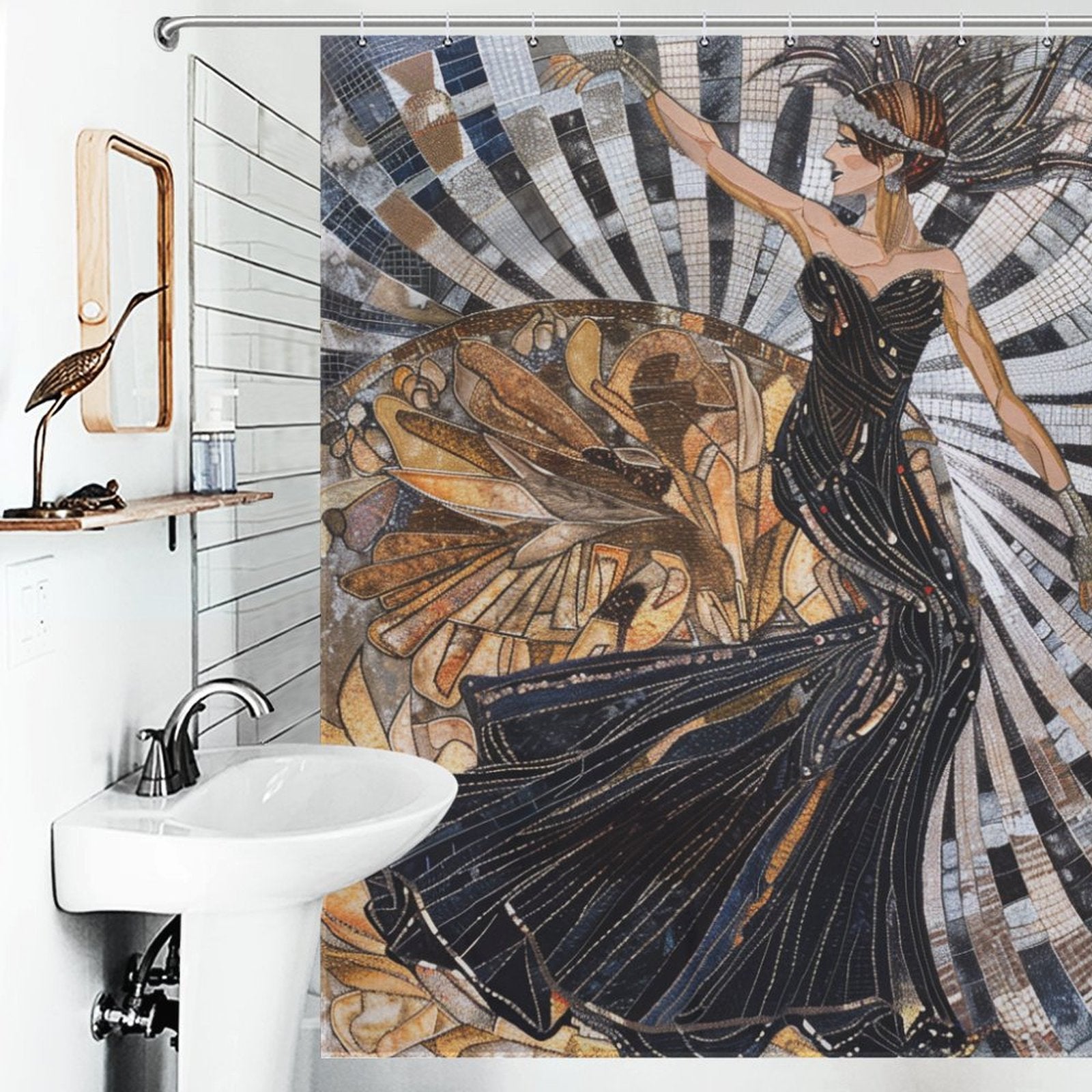 1920s Shower Curtain