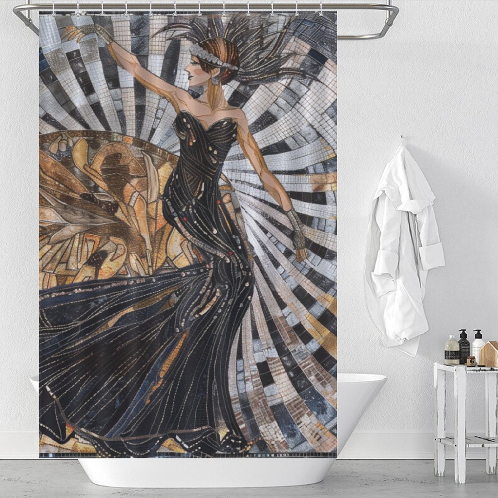 1920s Shower Curtain