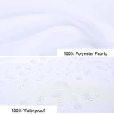 A waterproof polyester Colorful Dolphin Shower Curtain-Cottoncat with water droplets on it from the brand Cotton Cat.