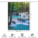 A Cotton Cat Scenery Waterfall 3D Shower Curtain made from polyester.