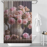 3D Authentic Pink Rose Shower Curtain