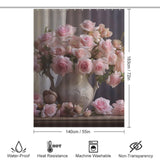 3D Authentic Pink Rose Shower Curtain