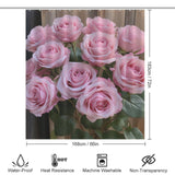 3D Harmony Pink Rose Shower Curtain