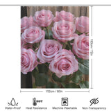 3D Harmony Pink Rose Shower Curtain