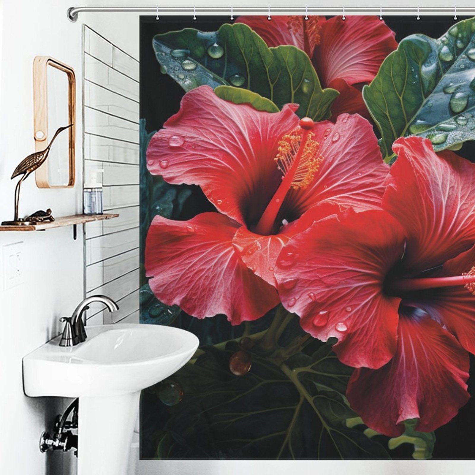 3D NatureDance Hibiscus Shower Curtain