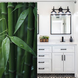 3D Vibrant Bamboo Shower Curtain