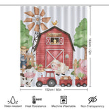 Cute Cartoon Farm Animals Shower Curtain