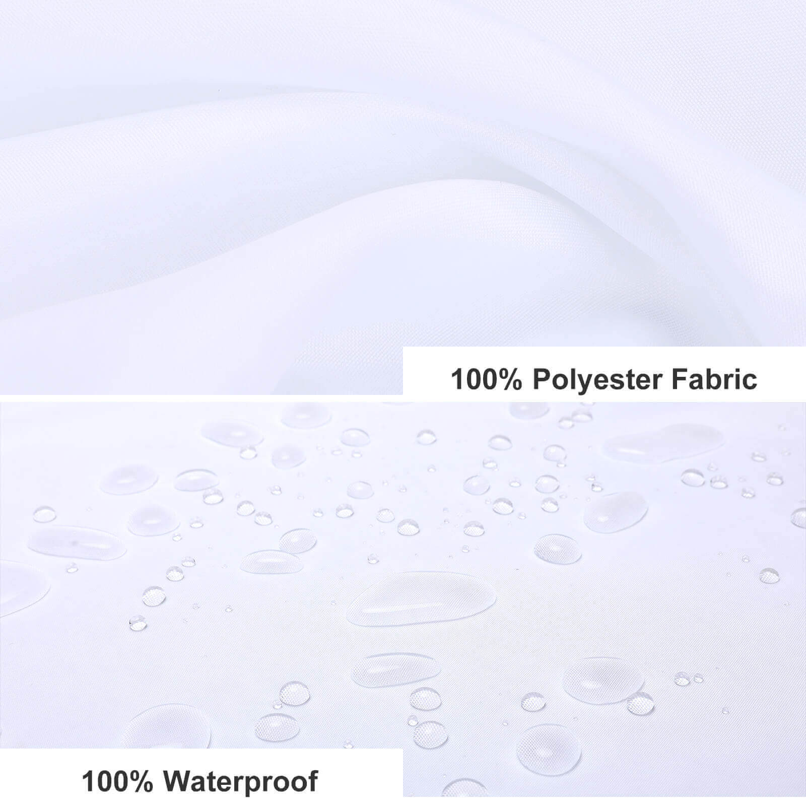 A waterproof polyester Scenery Waterfall 3D shower curtain with water droplets on it by Cotton Cat.