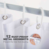 12 rust proof metal grommets for Cute and Captivating Cat Bat Shower Curtain-Cottoncat in the bathroom.