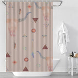 Abstract Bull Skull Aztec Shower Curtain