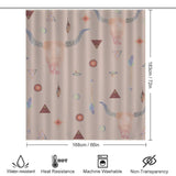 Abstract Bull Skull Aztec Shower Curtain