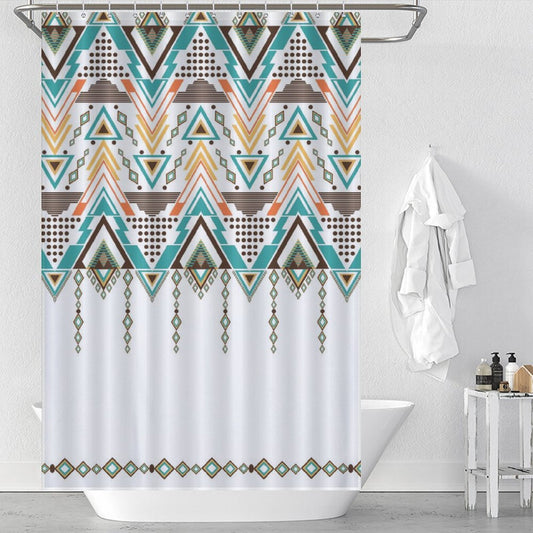 Abstract Geometric Arrow Aztec Shower Curtain