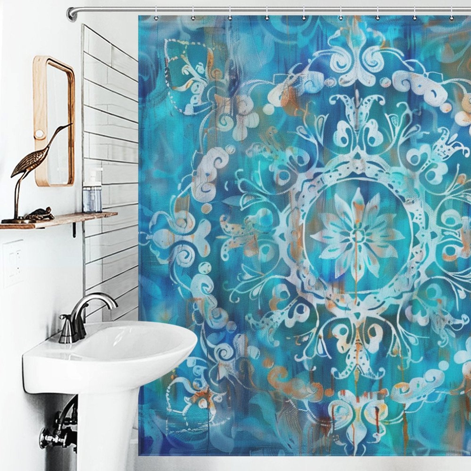 Abstract Mandala Boho Shower curtain