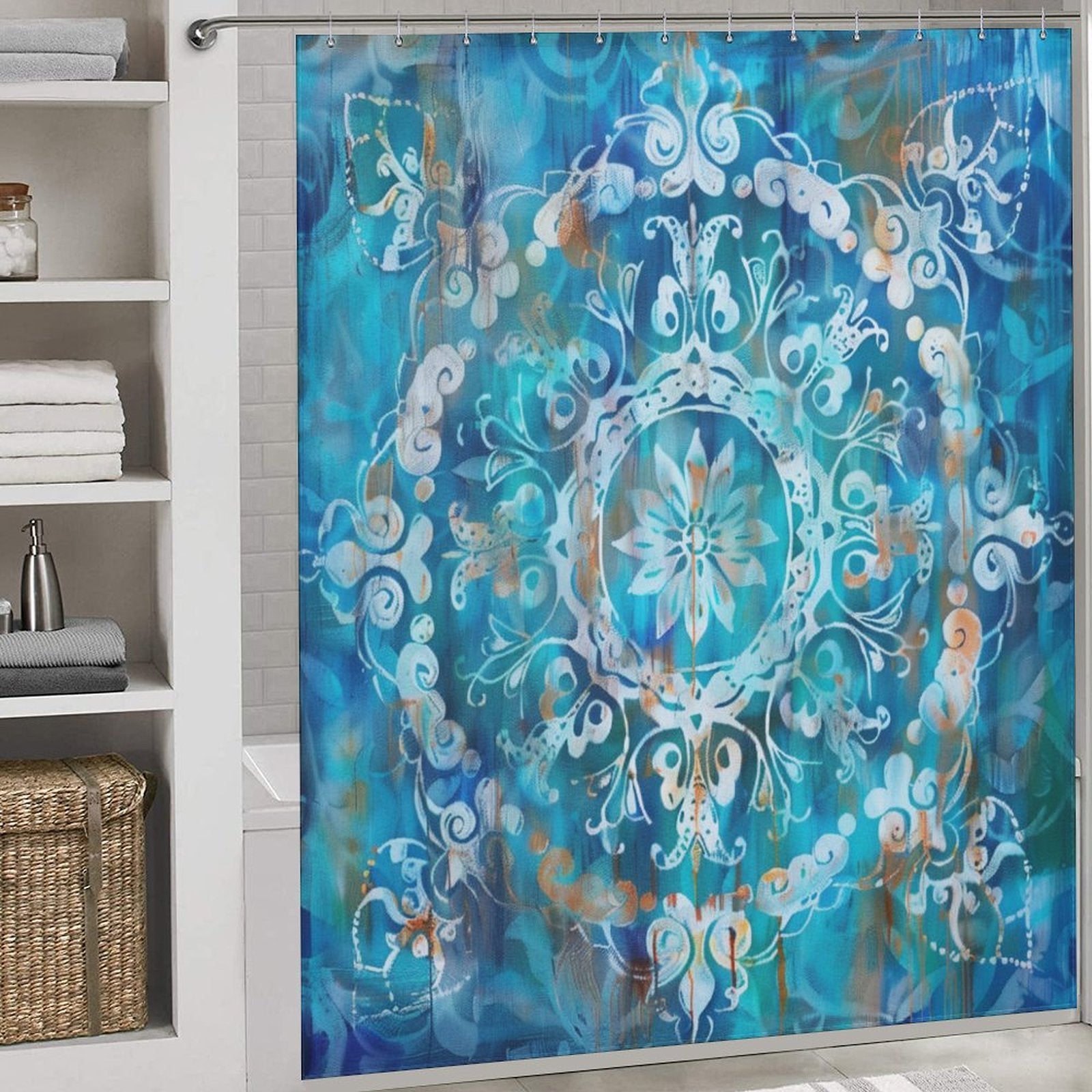 Abstract Mandala Boho Shower curtain