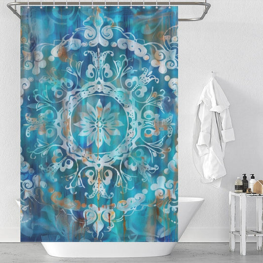 Abstract Mandala Boho Shower curtain