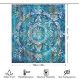 Abstract Mandala Boho Shower curtain