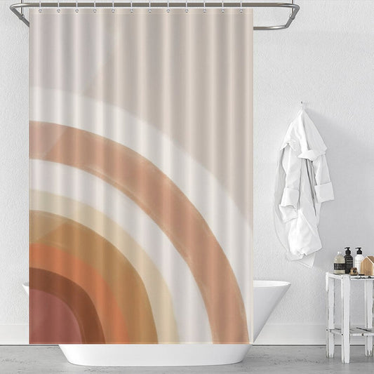 Abstract Rainbow Boho Shower Curtain