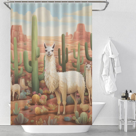 Adorable Llama Shower Curtain