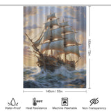 Adventure Awaits Ship Shower Curtain