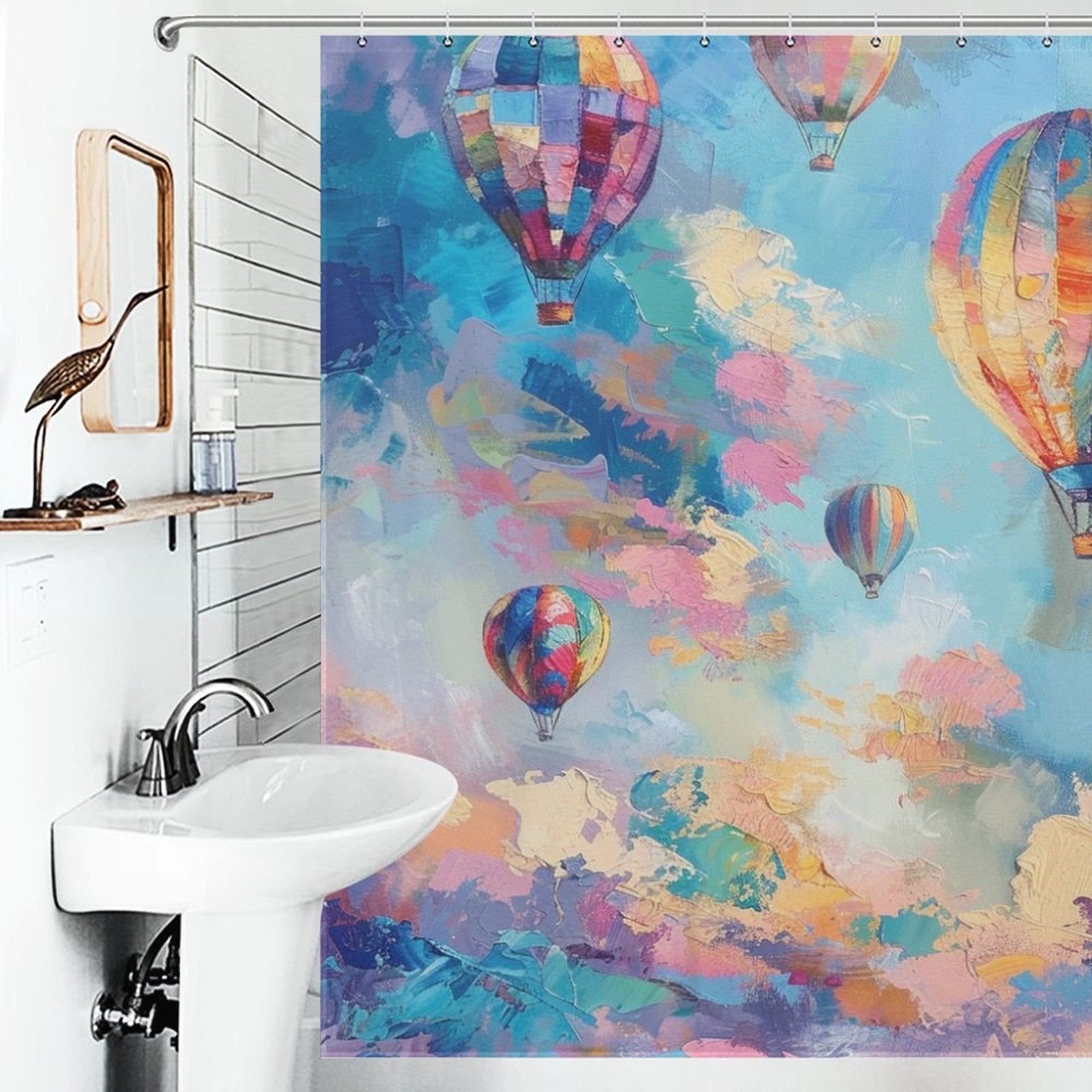 Aerial Ballet Grace Hot Air Balloon Shower Curtain