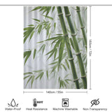 Aesthetic Bamboo Shower Curtain