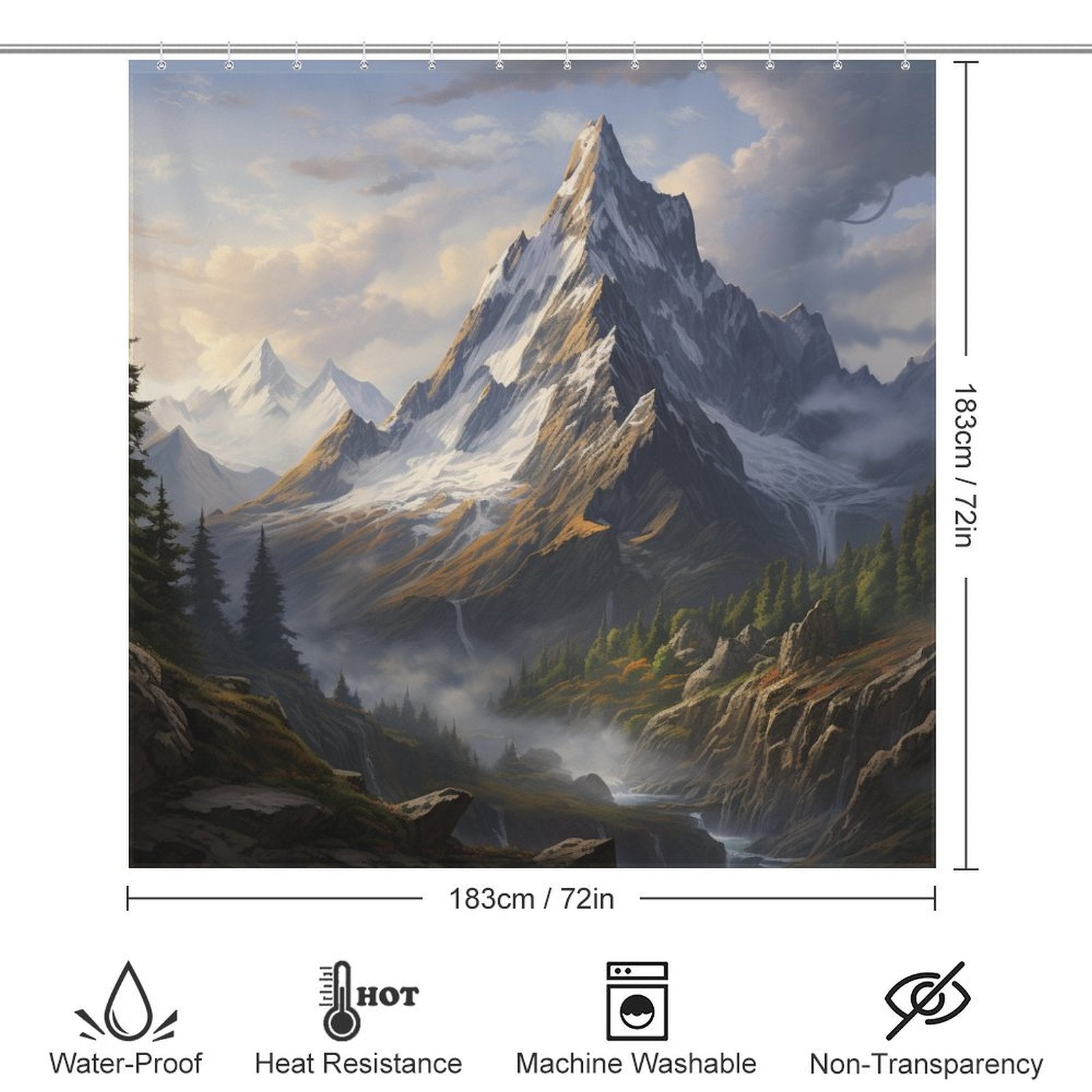 Alpine Adventure Shower Curtain