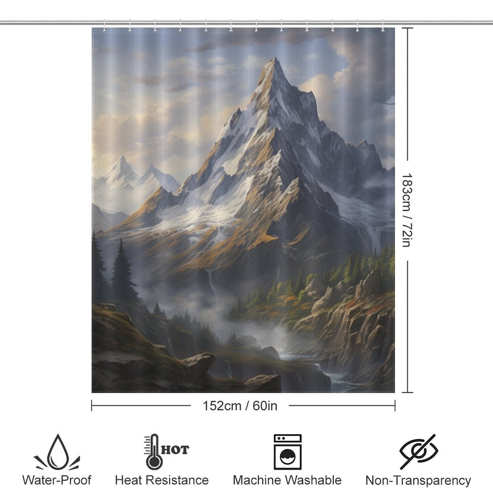 Alpine Adventure Shower Curtain