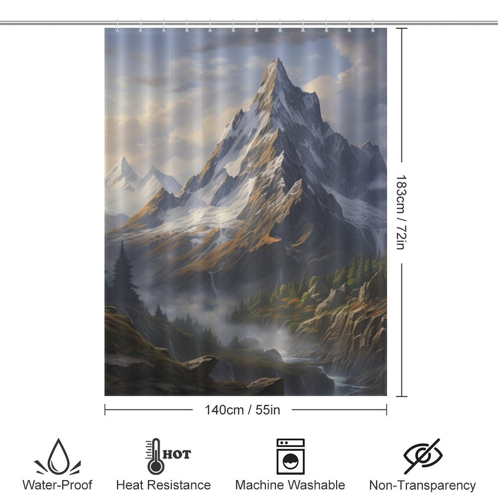 Alpine Adventure Shower Curtain