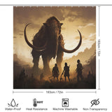 Ancient Giants Mammoth Elephant Shower Curtain 