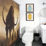 Ancient Giants Mammoth Elephant Shower Curtain 