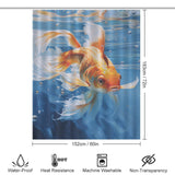 Animated goldfish shower curtain Fun 