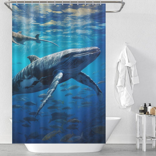 Aquatic Ballet Whale Shower Curtain