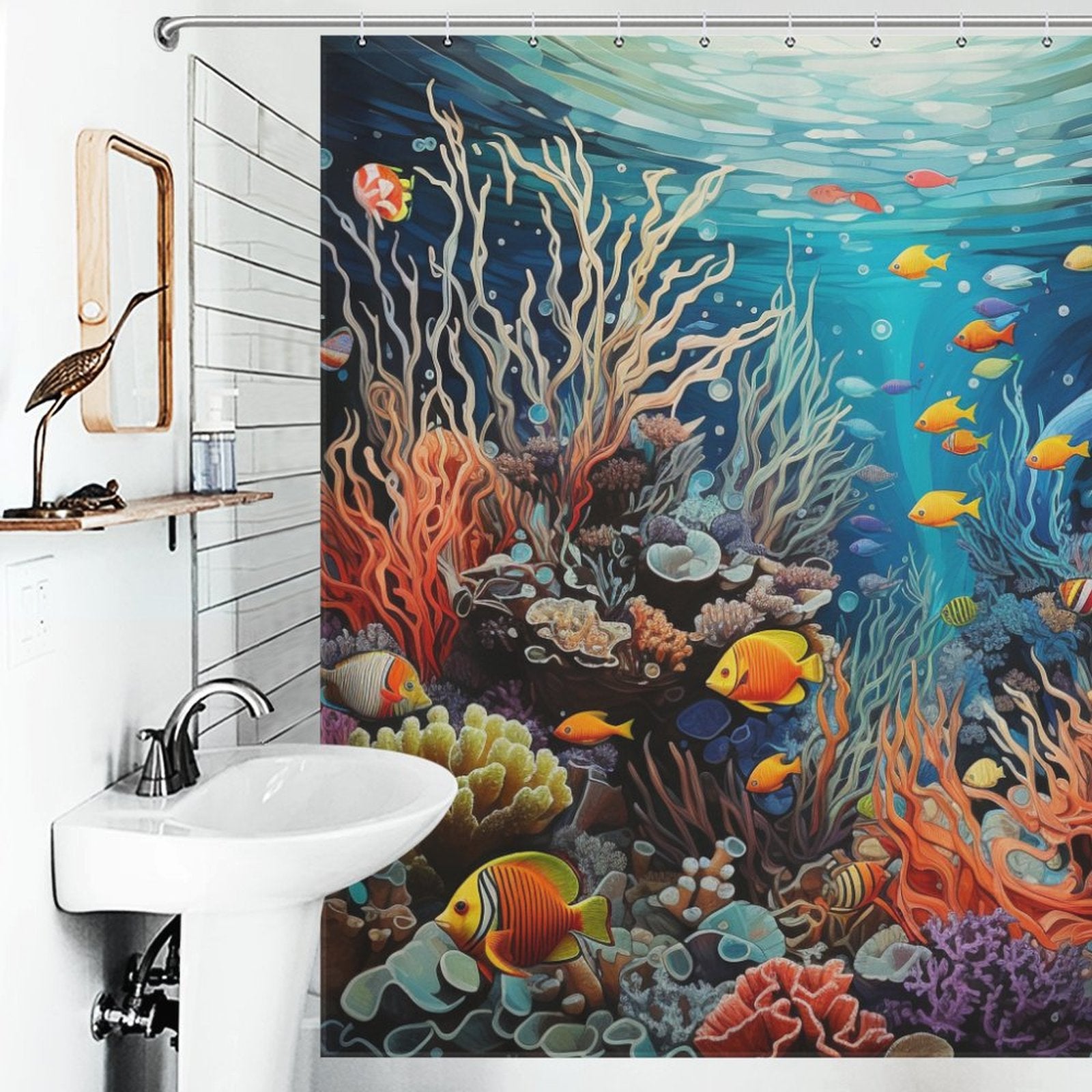 Aquatic Harmony Aquarium Shower Curtain