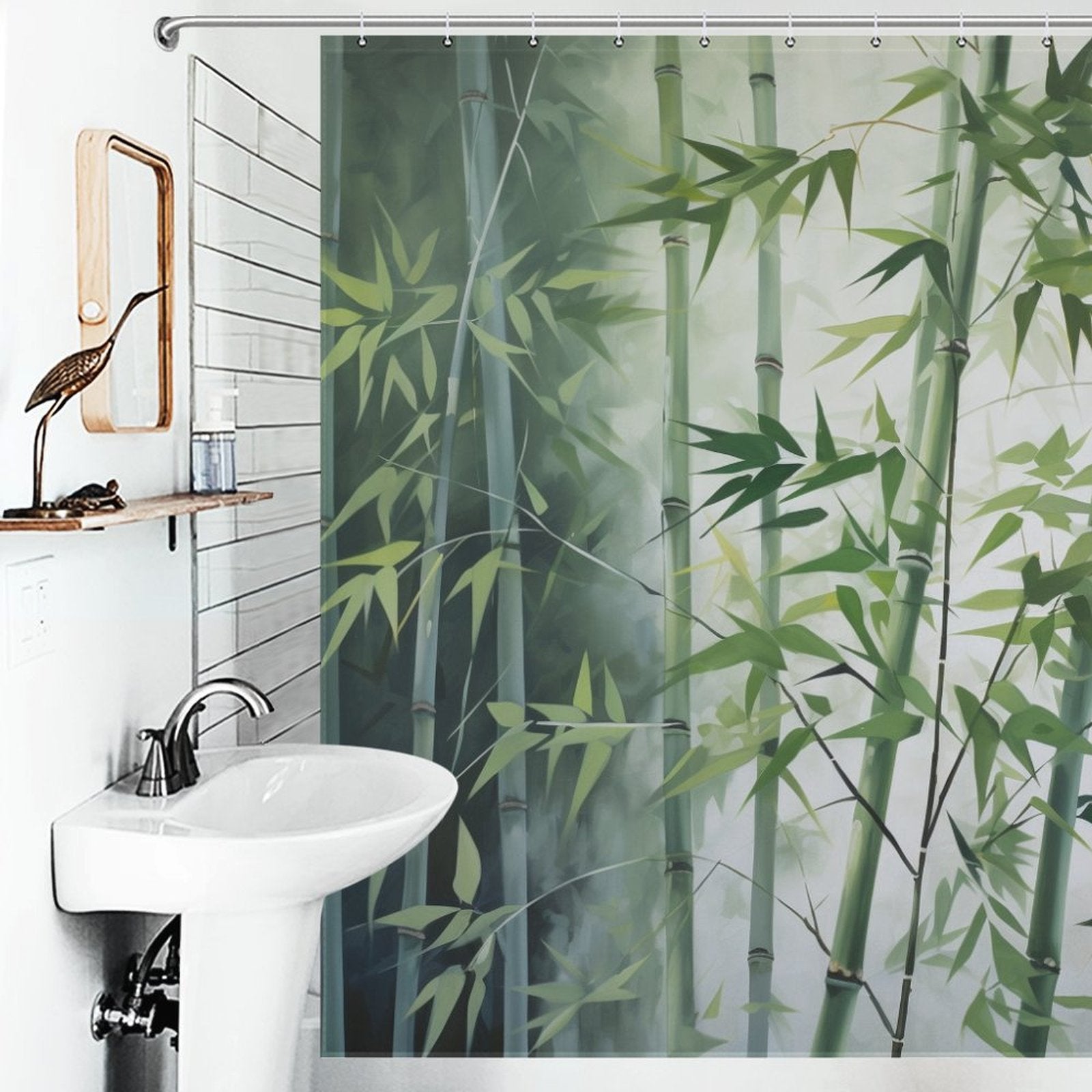 Artistic Bamboo Shower Curtain Bliss