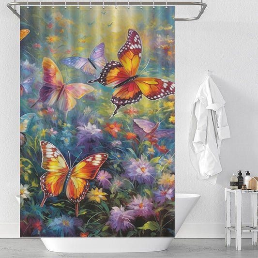 Artistic Butterfly Symphony Shower Curtain