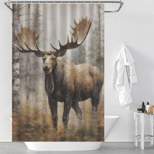 Artistic Moose Shower Curtain