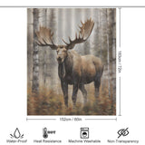 Artistic Moose Shower Curtain