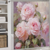 Artistic Pink Rose Shower Curtain"