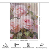 Artistic Pink Rose Shower Curtain"