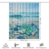 Artistic Sea Glass Shower Curtain