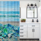 Artistic Sea Glass Shower Curtain