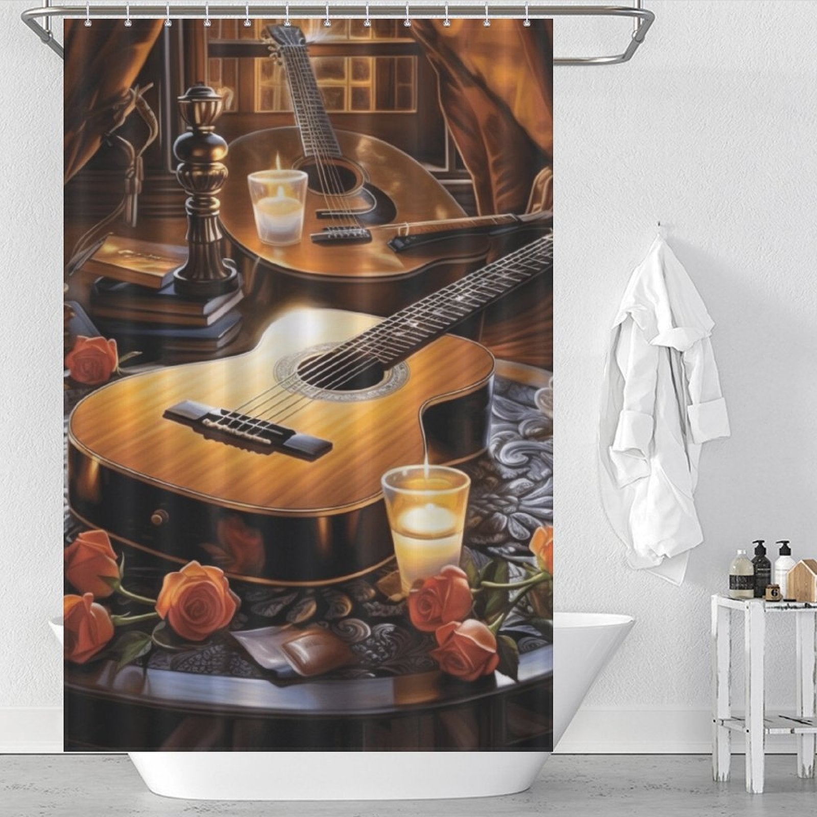 Artistic Tribute Guitar Shower Curtain