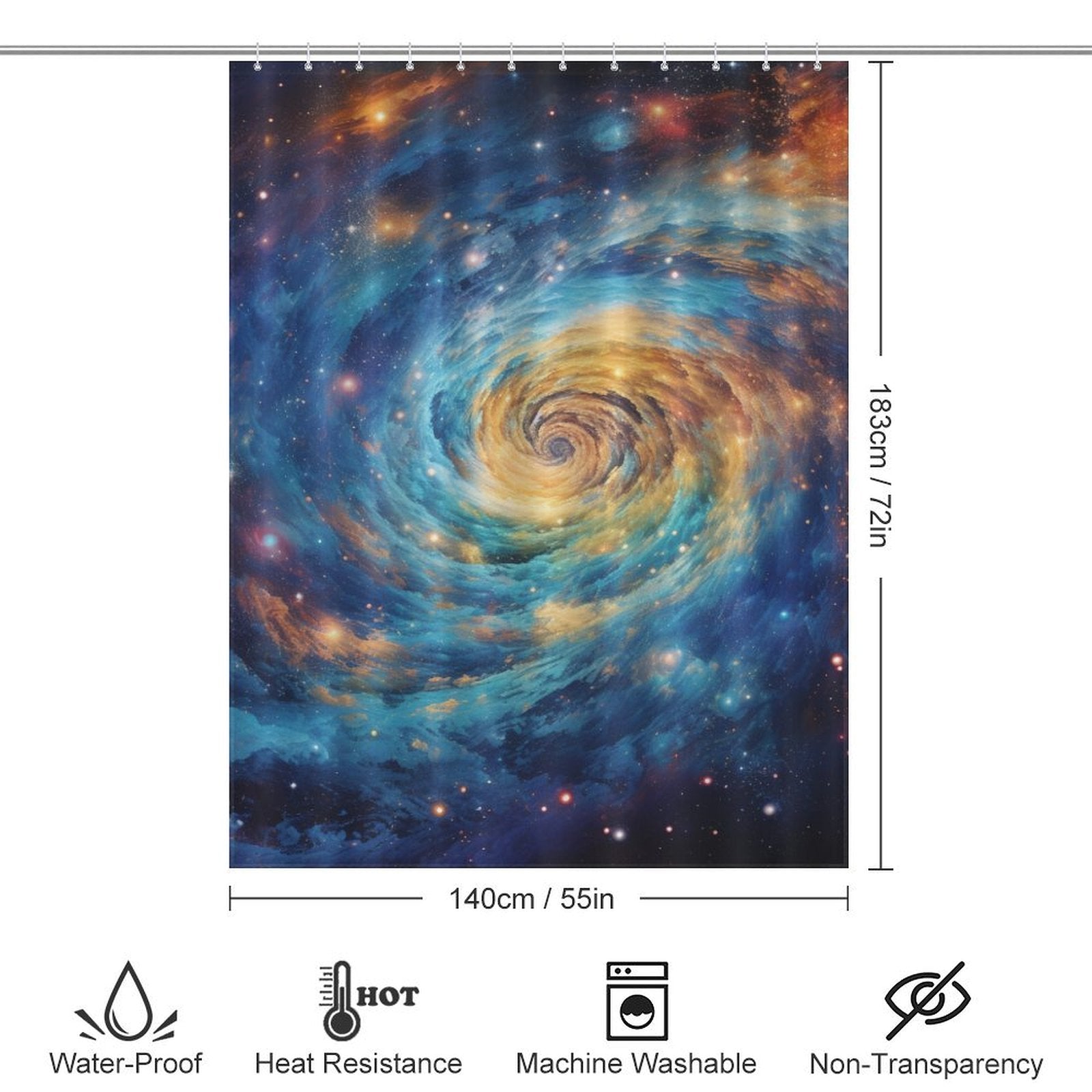 Astronomical Space Shower Curtain