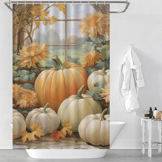 AutumnalBliss Pumpkin Shower Curtain