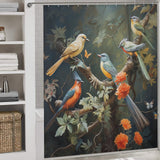 Avian Elegance Bird Shower Curtain