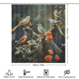 Avian Elegance Bird Shower Curtain