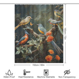 Avian Elegance Bird Shower Curtain