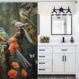 Avian Elegance Bird Shower Curtain