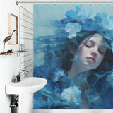 Azure Dreams Blue Ombre Shower Curtain