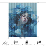 Azure Dreams Blue Ombre Shower Curtain